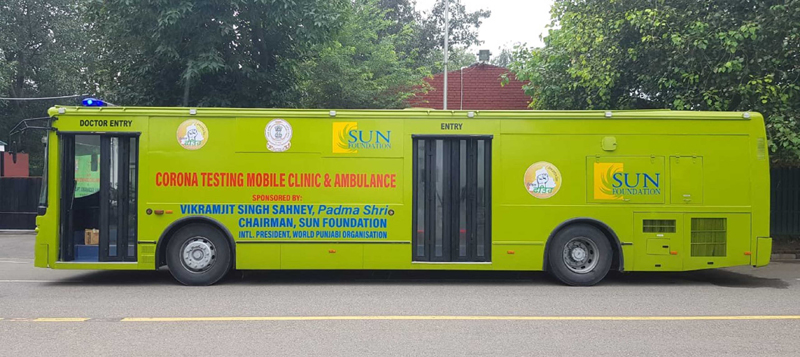 Punjab CM Amarinder Singh flags off Corona Mobile Testing Clinic and Ambulance