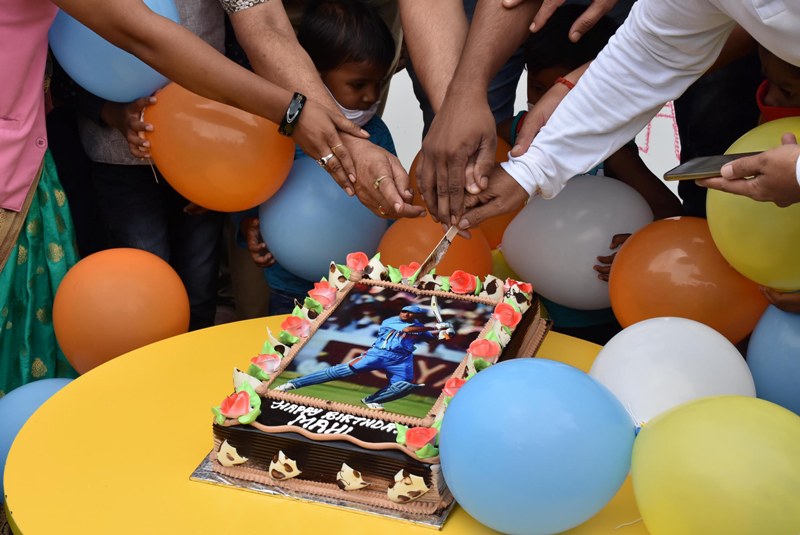 Celebration of MS Dhoni's 39th birthday in Ranchi