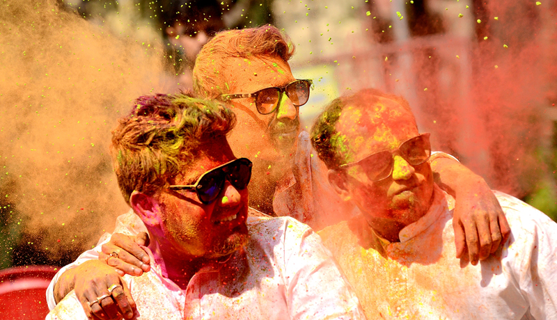 Kolkata celebrates Holi, the festival of colours