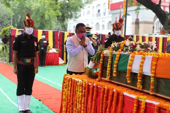 Tributes to martyred soldier NK Deepak Singh