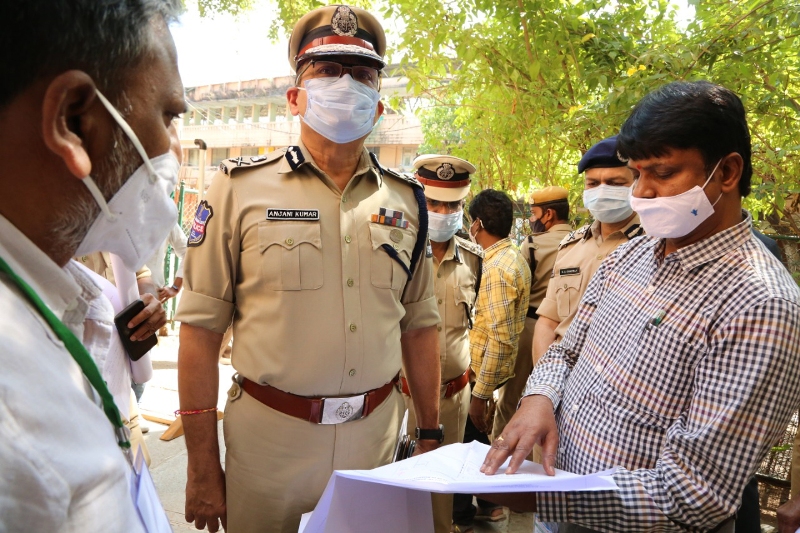 Hyderabad City Police Commissioner Anjani Kumar, along with the concerned Nodal Officers, GHMC Officials inspect GHMC election