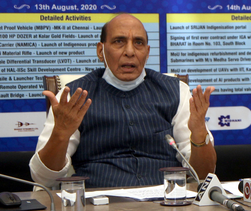 Rajnath Singh launches products developed by Defence Public Sector Undertakings and Ordinance Factory Board