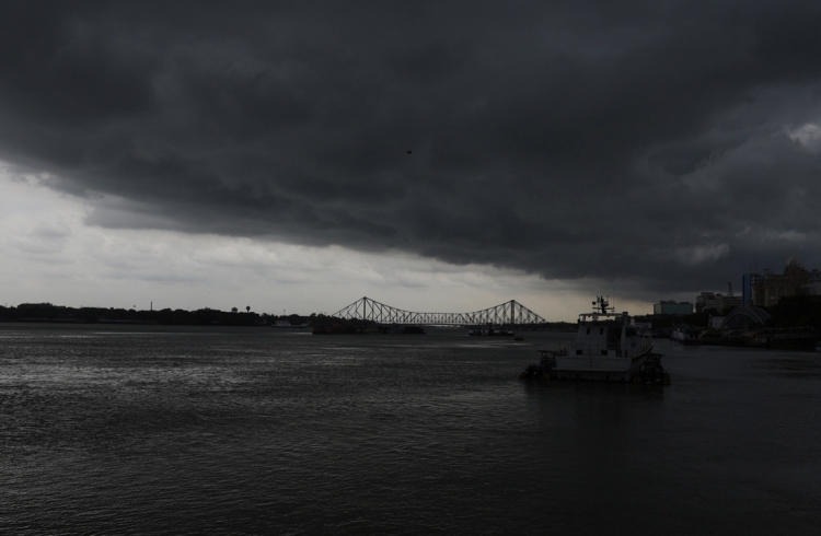Dark clouds over West Bengal capital Kolkata ahead of Cyclone Amphan