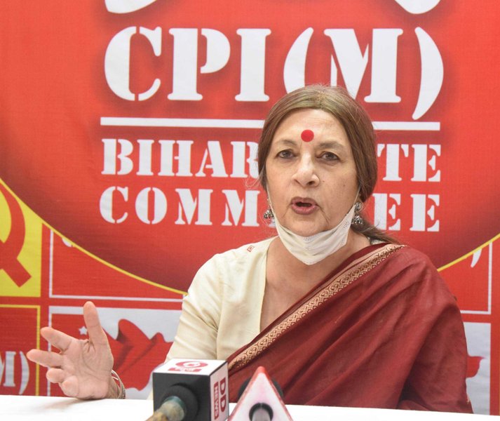 CPI-M’s Brinda Karat holds press conference
