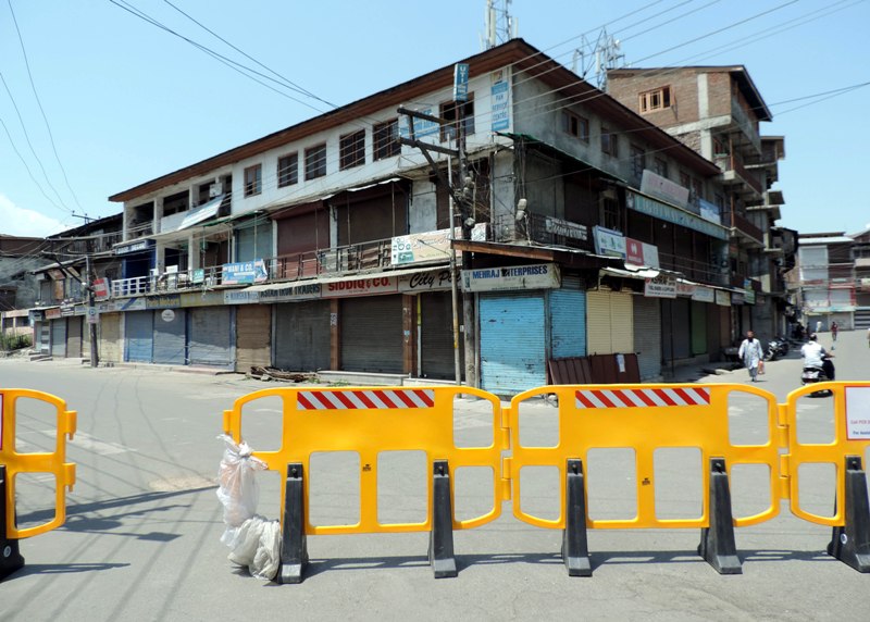 Strict lockdown in Srinagar