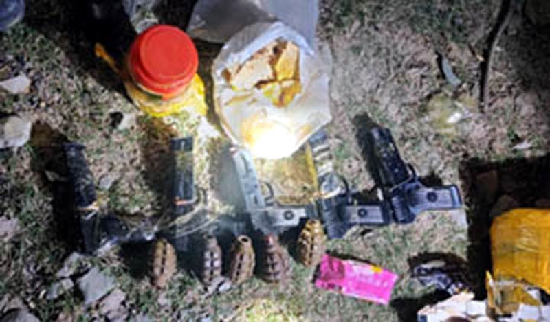 Arms and ammunition recovered in Kupwara