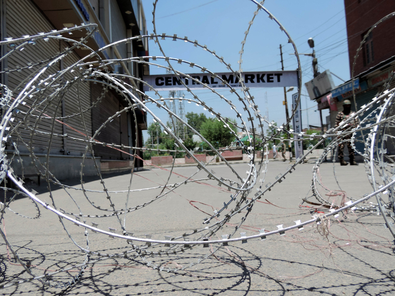 Deserted streets in Kashmir amid lockdown