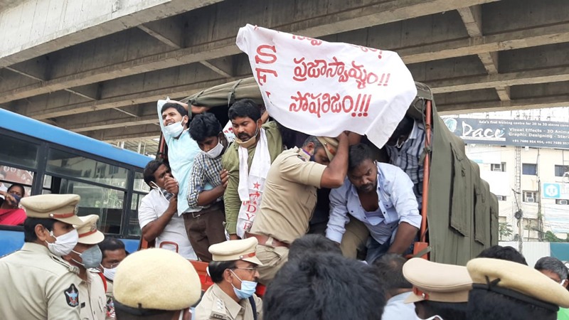 Left protests against Centre’s farm laws