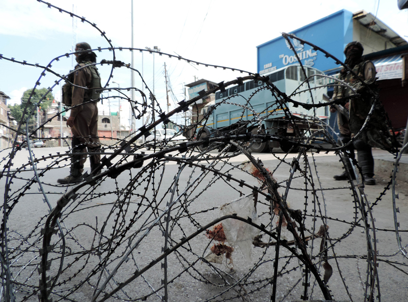 Article 370 Scrapping Anniversary: Security forces keping strict vigil at Budshah Bridge in Srinagar