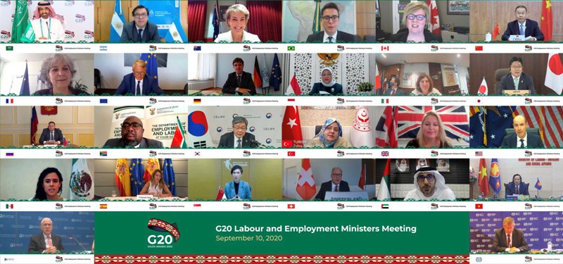 G20 labour and employment ministers attend virtual meeting