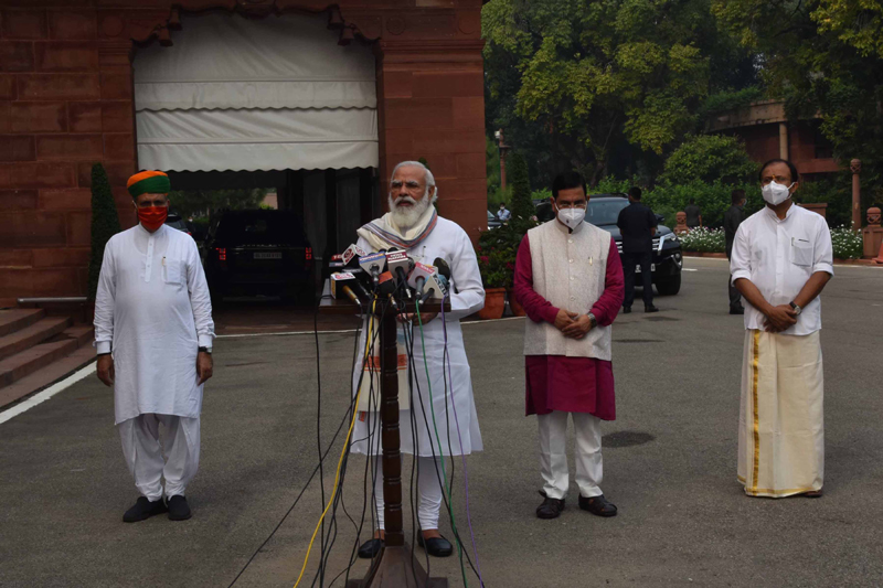 PM Modi addresses media ahead of the Monsoon Session at Parliament