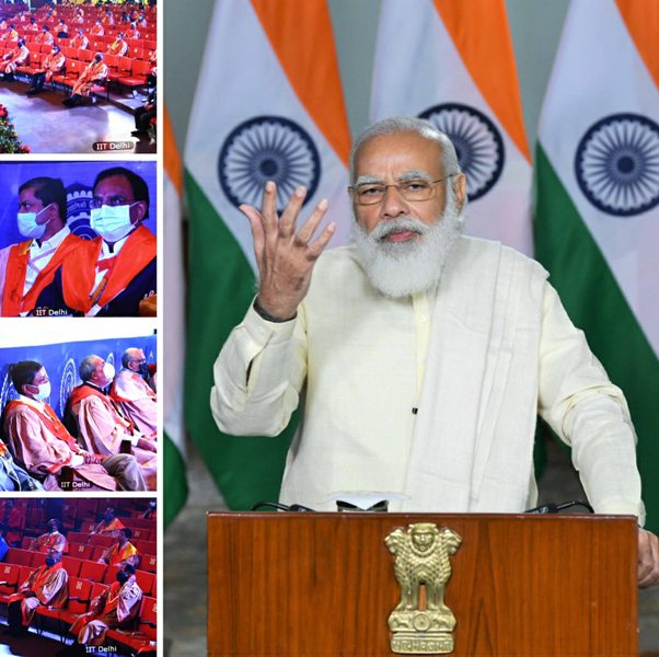 PM Narendra Modi addresses the 51st convocation of IIT Delhi.
