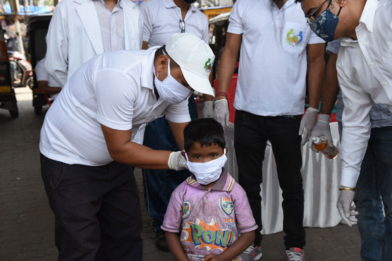 Members of NGO distributing masks in Guwahati