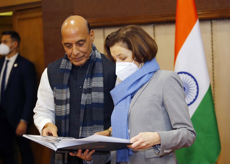 Rajnath Singh meets French counterpart Florence Parly in Delhi
