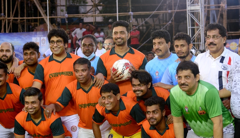 Team Golondaaj and IFA players play football match ahead of Dev starrer film's release