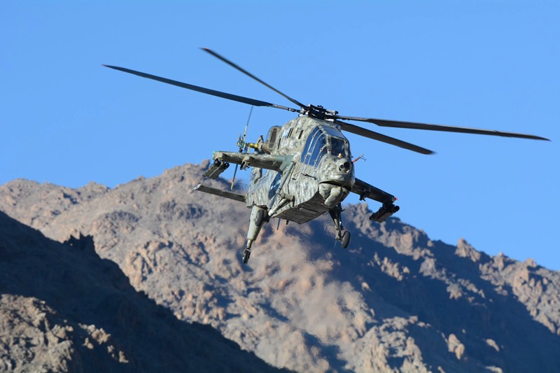 Hindustan Aeronautics' Light Combat Helicopter showing its prowess in Ladakh
