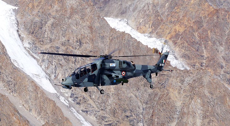 Hindustan Aeronautics' Light Combat Helicopter showing its prowess in Ladakh