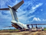 IAF IL76 Aircraft airlifts 100 Type-D Oxygen cylinders from Mumbai to Silchar