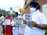 Akali Dal protests against farm laws in Parliament