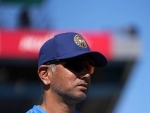 Indian head coach Rahul Dravid during a practice session