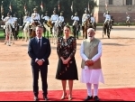 Modi receives Denmark PM at Rashtrapati Bhavan