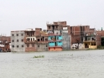 Submerged houses as Ganga River swell in Prayagraj