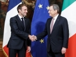 Italian PM Draghi with French President Macron in Rome