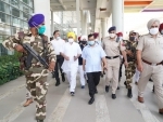 Arvind Kejriwal arrives at Chandigarh Airport