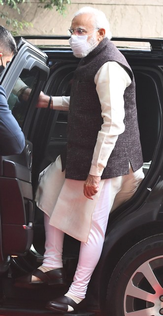 PM Modi arrives to attend BJP Parliamentary Party meeting at in Delhi