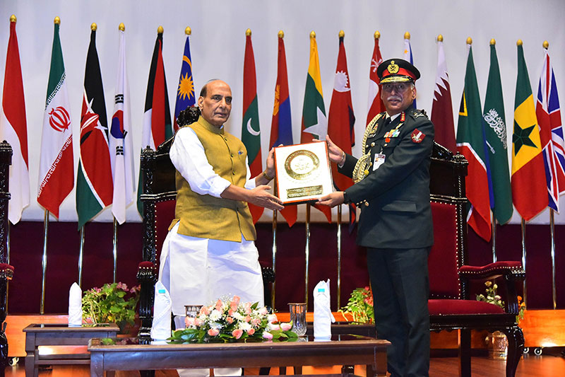 Tamil Nadu: Rajnath Singh at Defence Services Staff College in Wellington