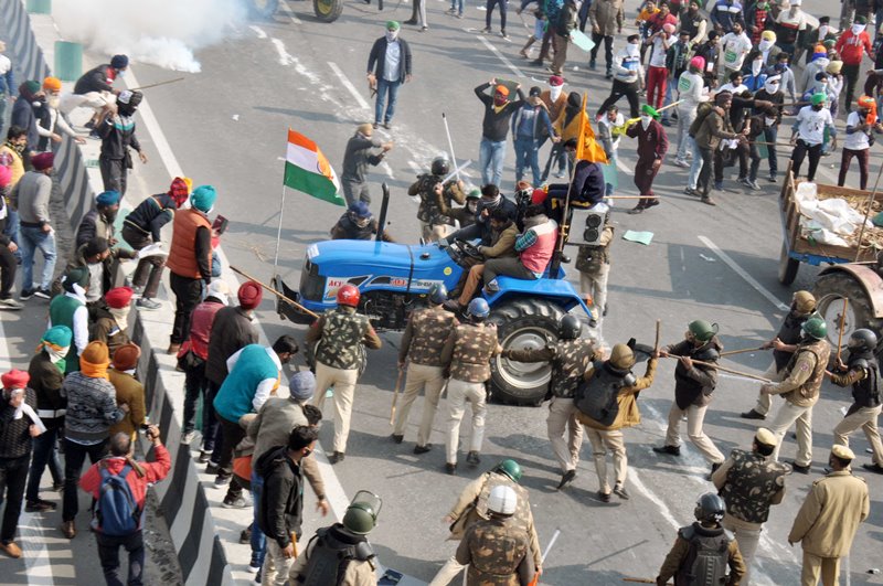Farmers' tractor rally in Delhi