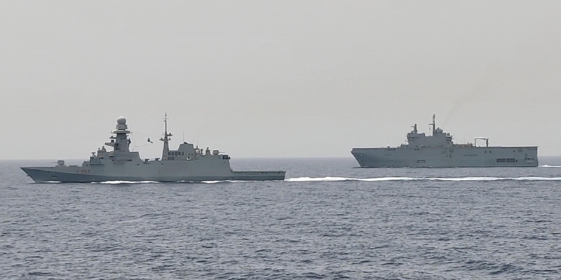 INS Trikand participating in joint naval exercise in the Gulf of Aden