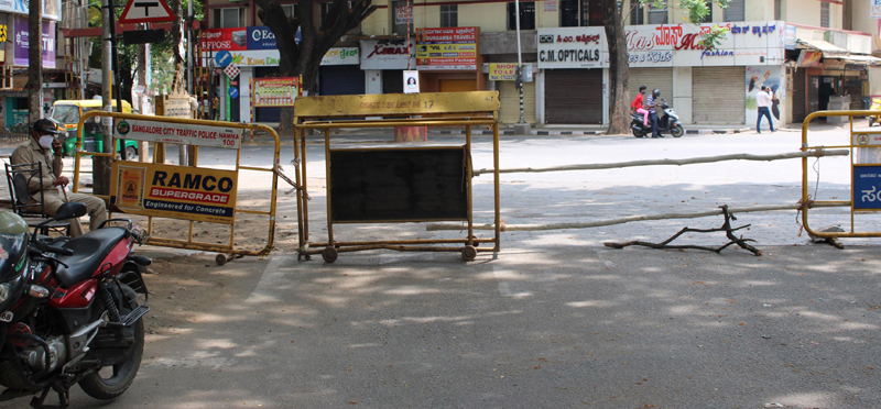 Anti-Covid lockdown in Bengaluru