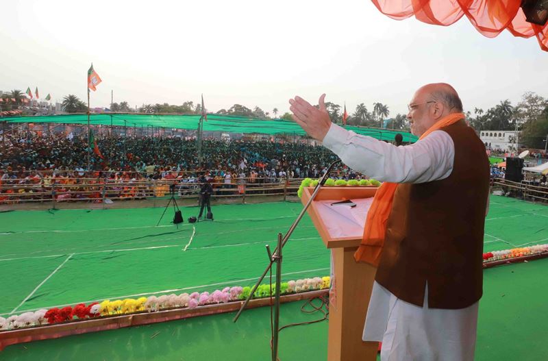 Amit Shah campaigns for BJP in Bengal