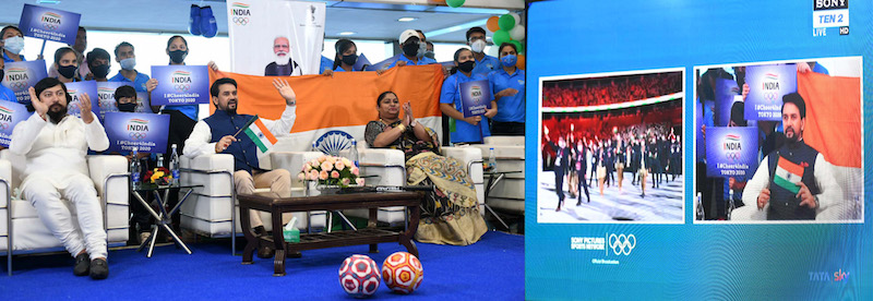 India cheers for her Olympic contingent from New Delhi