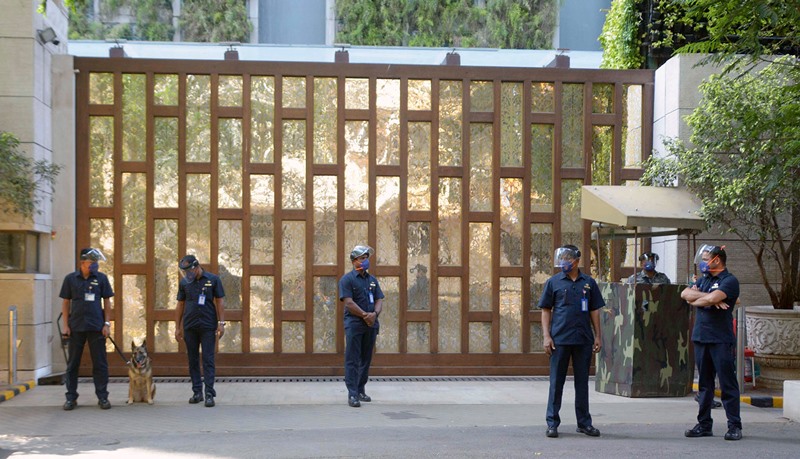 Security beefed up outside Mukesh Ambani's residence