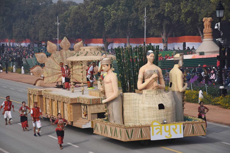 Republic Day dress rehearsal: Tableaus representing various Indian states rolling down on Delhi's Rajpath
