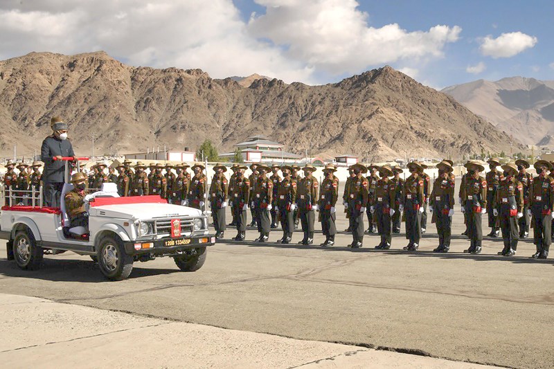 President Ram Nath Kovind welcomed in Ladakh