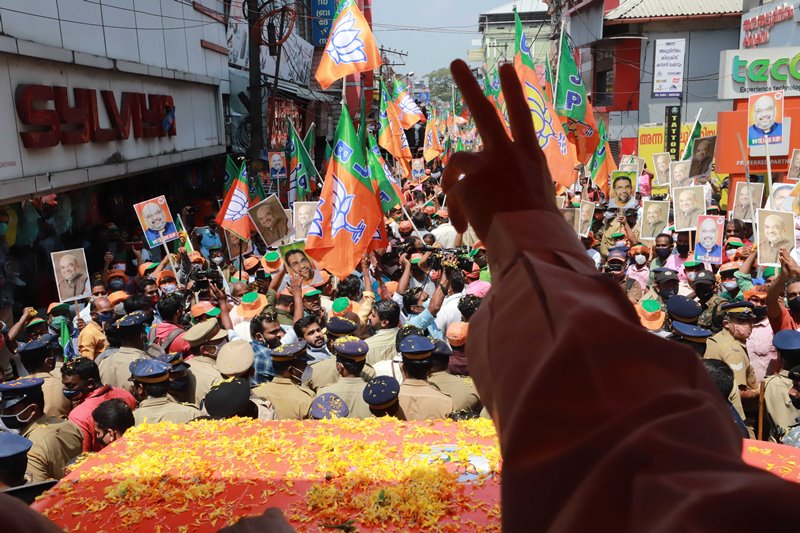 Amit Shah campaigns in Kerala