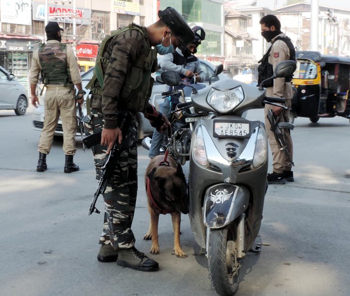 J&K: Security forces checking people after recent killings in Srinagar