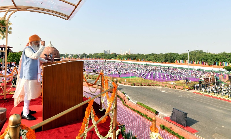 PM Modi addresses nation on the occasion of 75th Independence Day in Delhi