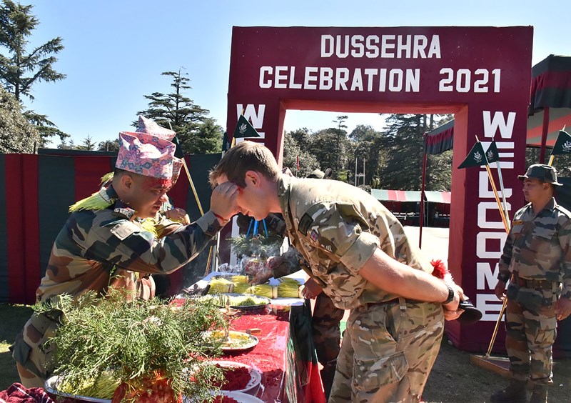 Indian Army, UK personnel celebrate Dussehra during India-UK Joint Military Training Exercise in Ranikhet