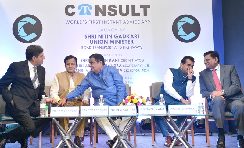 Nitin Gadkari launches World's First Instant Advice CONSULT App