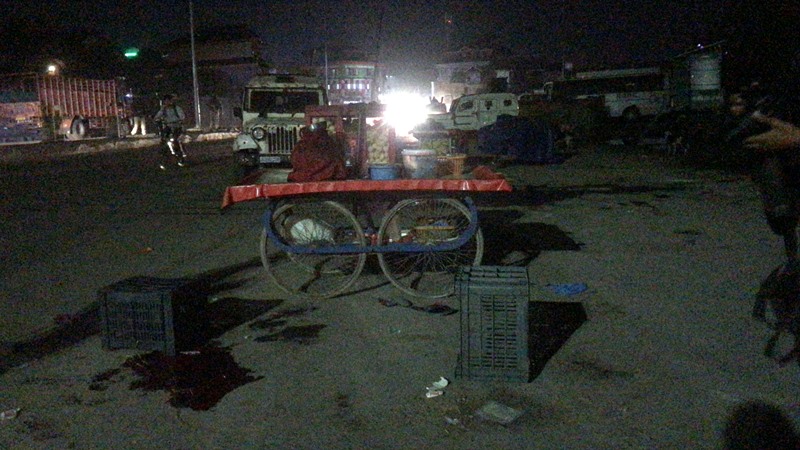 J&K Police inspect spot at Srinagar's Eidgah area where militants shot dead vendor