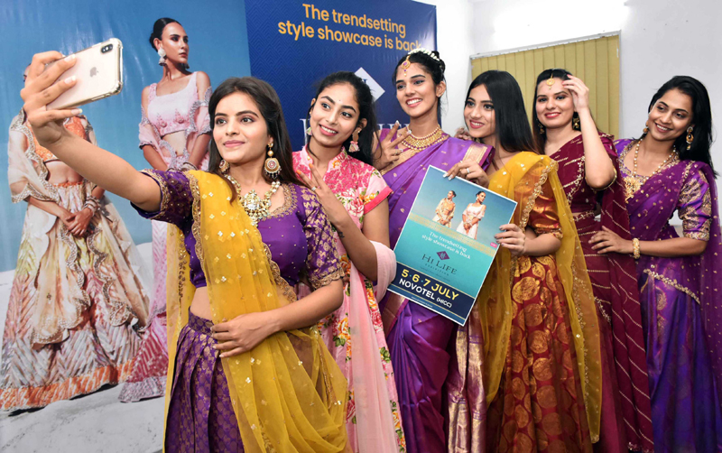 Models at curtain raiser of Hi-Life Exhibition in Hyderabad
