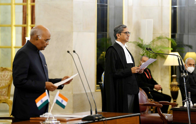 Justice NV Ramana swears in as CJI of India