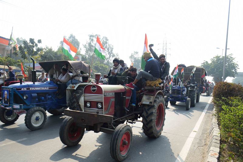 Farmers' tractor rally in Delhi