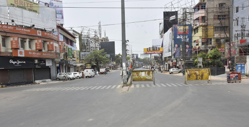 Patna remains deserted due to COVID-19 lockdown