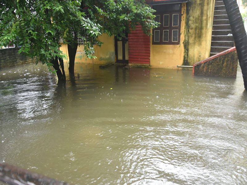 People evacuated as rain water enters residential areas in Chennai