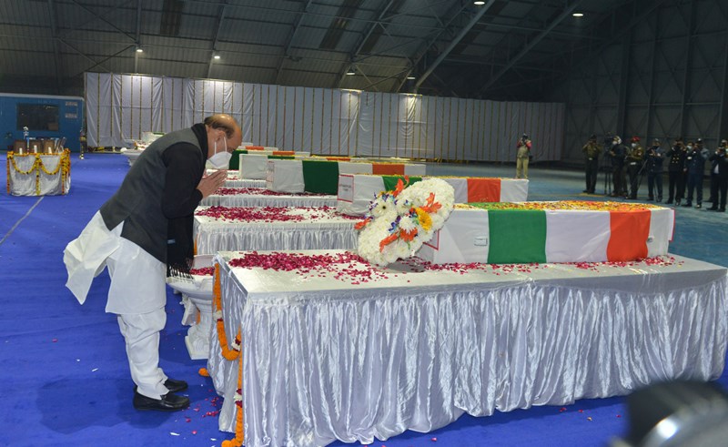 PM Modi pays tribute to General Bipin Rawat, others at Delhi's Palam Air Force base